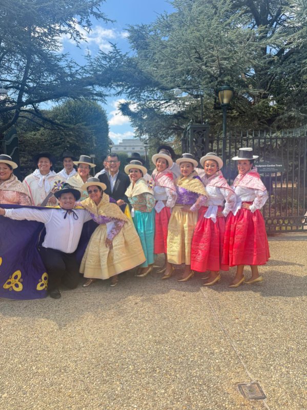 Sumaj Tusuy DMV full dance group in colorful traditional costumes